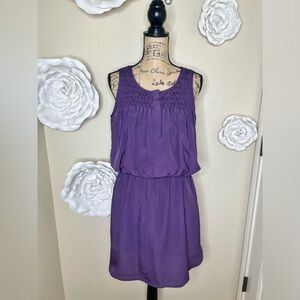 Jessica Simpson Brand New Hi Low Blouson Dress in Eggplant Purple Size Large